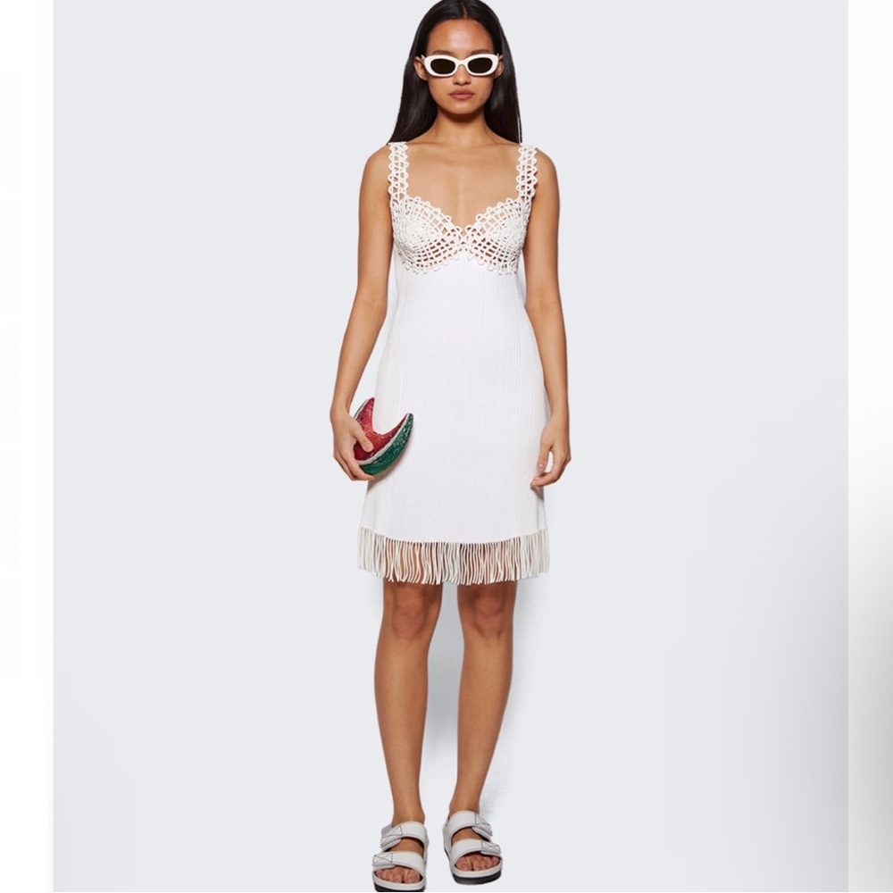 NEW PROENZA SCHOULER WHITE RIBBED MINI DRESS - Picture 11 of 12